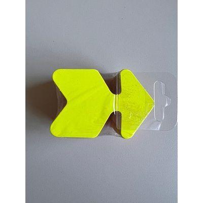 Fluor pijl 6x9 cm fluor geel 50 stuks