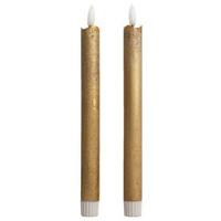 LED dinerkaarsen goudkleurig 25 cm - 2 stuks - Leen Bakker - thumbnail