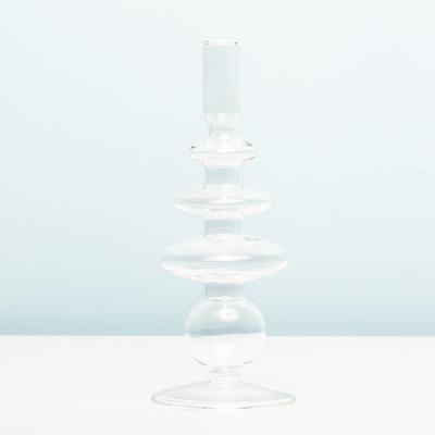 Glaskunst Ringen Kandelaar - Groot/transparant