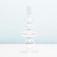 Glaskunst Ringen Kandelaar - Groot/transparant - thumbnail