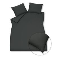 Vandyck Vandyck Washed Cotton Dekbedovertrek Lits-jumeaux (240x200/220) off black - thumbnail