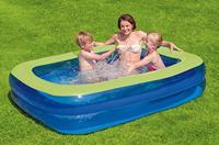 Wehncke Family Opblaas Zwembad 200x150x50 cm Blauw/Groen - thumbnail