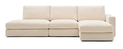 Kave Home 5-zits Loungebank 'Alea' Rechts, kleur Ecru