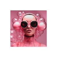 Schilderij Home ESPRIT Roze Bedrukt 120 x 4 x 120 cm - thumbnail