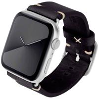 JT Berlin Alex Vintage armband voor Apple Watch 42 mm / 44 mm leren armband [Watch SE, Series 6 / 5 / 4 / 3 / 2 / 1, zacht lederen reserveband, roestvrijstalen sluiting] zwart (maat S/M) - thumbnail