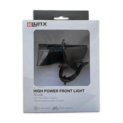 Lynx Koplamp usb high power max 70 lux
