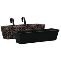 Plantenbakken 2 st waterhyacint bruin - thumbnail