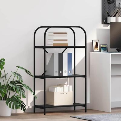 Boekenkast Zwart eiken 60 x 30 x 109 cm Bewerkt hout