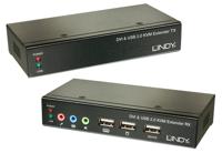 LINDY Cat.5 KVM Extender Classic KVM-extender DVI 1920 x 1200 Pixel - thumbnail