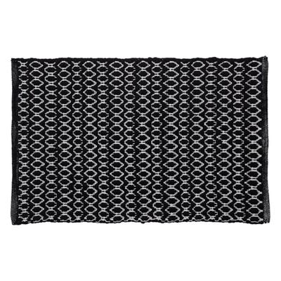 Sealskin Badmat Boho 60x90 cm Polyester / Katoen Zwart Sealskin Badmat Boho 60x90 cm Polyester / Katoen Zwart