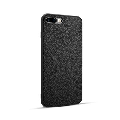 Voor iPhone 8 plus/7 plus Litchi PU lederen anti-Falling TPU beschermhoes (zwart)