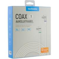 Enzo Technetics Coax aansluitkabel 5m compleet haakse plug - 2075030 - thumbnail