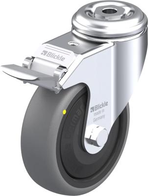 Blickle LKRA-TPA 101KF-11-FI-ELS Zwenkwiel met rem Wieldiameter: 100 mm Draagvermogen (max.): 70 kg 1 stuk(s)