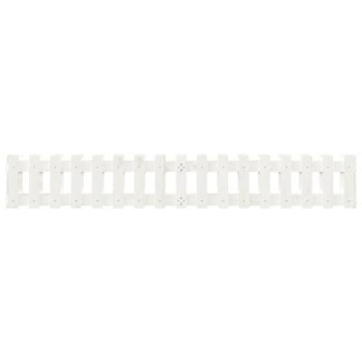 Plantenbak verhoogd hekontwerp 200x30x30 cm grenenhout wit Plantenbak verhoogd hekontwerp 200x30x30 cm grenenhout wit