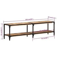 Tv-meubel 150x30x41 cm massief mangohout - thumbnail