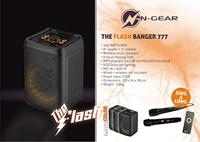 N-GEAR Flash Banger 777 - Draadloze Bluetooth Party Speaker - 2 Microfoons - thumbnail