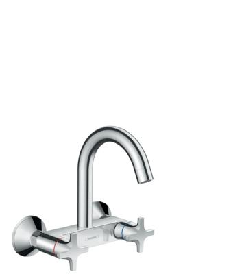 Hansgrohe Logis classic wand keukenkraan met hoge uitloop chroom 71286000