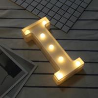 Alfabet ik Engelse letter vorm decoratieve licht droge batterij aangedreven warm wit staande opknoping LED vakantie licht - thumbnail