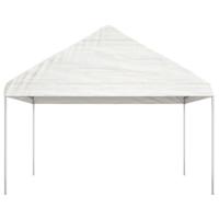 Paviljoen Prieel met dak 4,08x2,23x3,22 m polyetheen wit - thumbnail