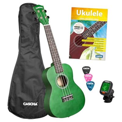 Cascha CUC104S concert ukelele set groen