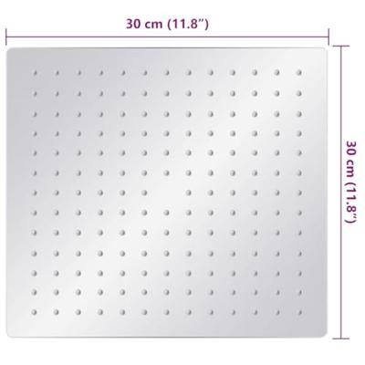 VidaXL Regendouchekop vierkant 30x30 cm roestvrij staal 304