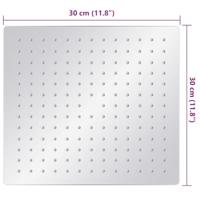 VidaXL Regendouchekop vierkant 30x30 cm roestvrij staal 304 - thumbnail