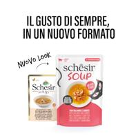 Schesir Cat Soup met zalm en wortel natvoer kat (zakjes) 1 doos (12 x 40 g) - thumbnail