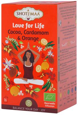 Love for life cocoa, cardamom & orange bio 16 Zakjes