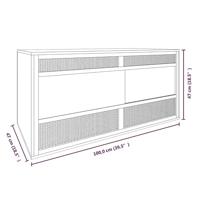 VidaXL Terrarium 100x47x47 cm bewerkt hout - thumbnail