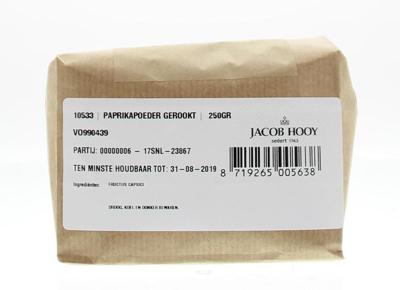 Jacob Hooy Paprika gerookt 250 Gram Jacob Hooy Paprika gerookt 250 Gram