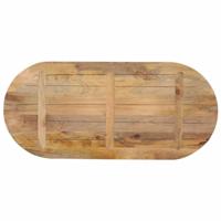 Tafelblad ovaal 90x40x2,5 cm massief mangohout - thumbnail