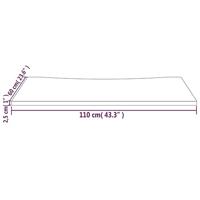 Bureaublad 110x60x2,5 cm massief grenenhout - thumbnail