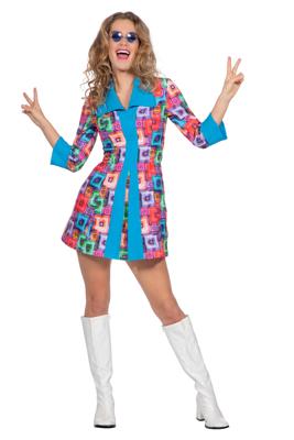 Seventies blok jurk