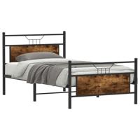 Bedframe zonder matras hout gerookt eikenkleurig 100x190 cm - thumbnail