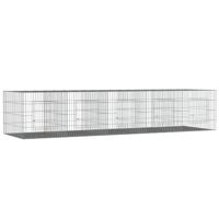 VidaXL Konijnenkooi met 5 panelen 273x79x54 cm gegalvaniseerd ijzer - thumbnail
