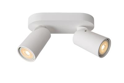 Lucide XYRUS - Plafondspot - LED Dim to warm - GU10 - 2x5W 2200K/3000K - Wit Lucide XYRUS - Plafondspot - LED Dim to warm - GU10 - 2x5W 2200K/3000K - Wit