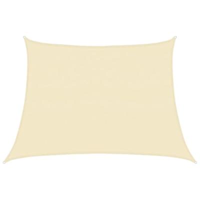 Zonnezeil 160 g/m 4/5x3 m HDPE crmekleurig - thumbnail
