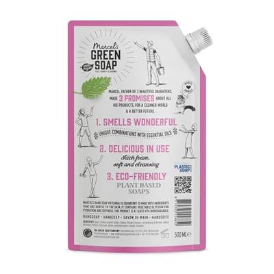 Marcel&apos;s Green Soap Handzeep patchouli & cranberry 500ml navulzak