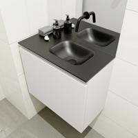 MONDIAZ OLAN 60cm toiletmeubel linen. LEX wastafel urban rechts geen kraangat - thumbnail