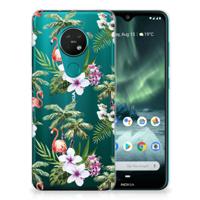 Nokia 7.2 | 6.2 TPU Hoesje Flamingo Palms - thumbnail