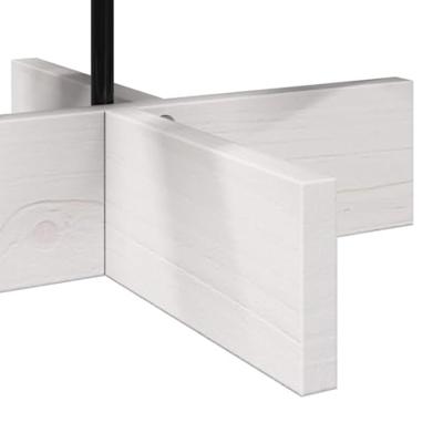 VidaXL Kerstdecoratie kerstboom 80 cm massief grenenhout wit