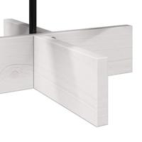 VidaXL Kerstdecoratie kerstboom 80 cm massief grenenhout wit - thumbnail