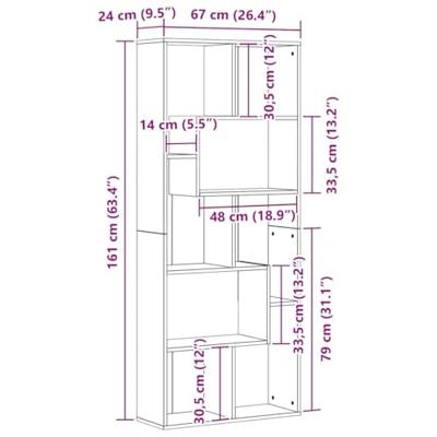 Boekenkast 67x24x161 cm bewerkt hout zwart eikenkleurig Boekenkast 67x24x161 cm bewerkt hout zwart eikenkleurig