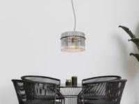 Globo Zwarte hanglampGorley met smoke glas Ø 40cm - 15698H - thumbnail