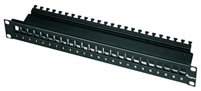 Telegärtner 100021497 24 poorten Netwerkpatchpaneel 483 mm (19) CAT 6A 1 HE Zwart Niet ingericht Telegärtner 100021497 24 poorten Netwerkpatchpaneel 483 mm (19) CAT 6A 1 HE Zwart Niet ingericht