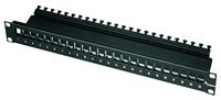 Telegärtner 100021497 24 poorten Netwerkpatchpaneel 483 mm (19) CAT 6A 1 HE Zwart Niet ingericht - thumbnail