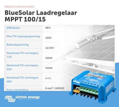 Victron Energy SCC010015200R Laadregelaar voor zonne-energie MPPT 12 V, 24 V 15 A