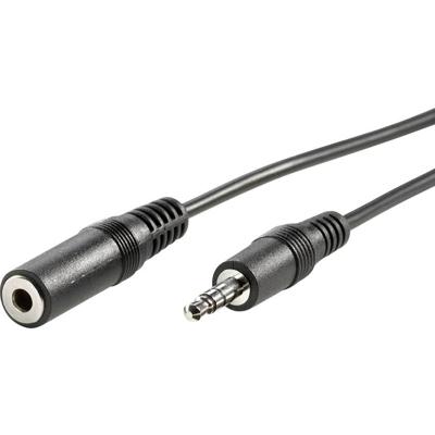 VALUE audio verlengkabel 3,5mm M/F, zwart, 3 m