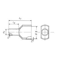 Klauke 8698 Dubbele adereindhulzen 0.5 mm² Deels geïsoleerd Wit 1000 stuk(s) - thumbnail