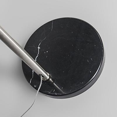 QAZQA Booglamp staal stoffen kap bruin 45 cm - XXL QAZQA Booglamp staal stoffen kap bruin 45 cm - XXL